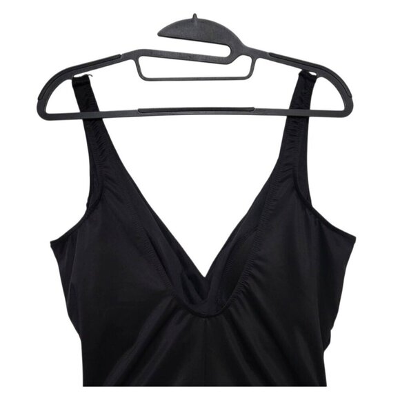 MIRACLESUIT Crossover w/ Mesh One Piece Swimsuit Black Tummy Control 1pc - Picture 8 of 14